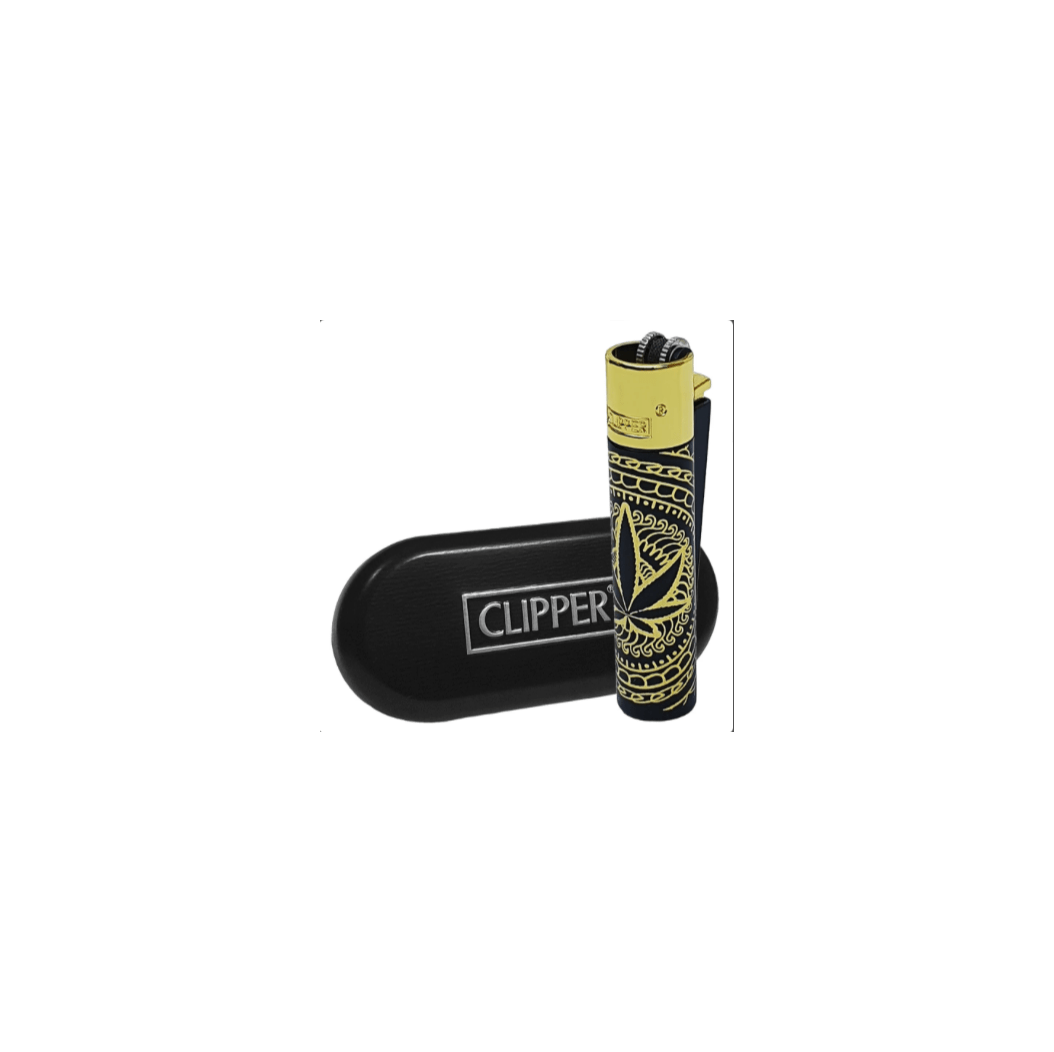 Clipper Premium Metal Lighter Leaves and Giftbox - Plumes