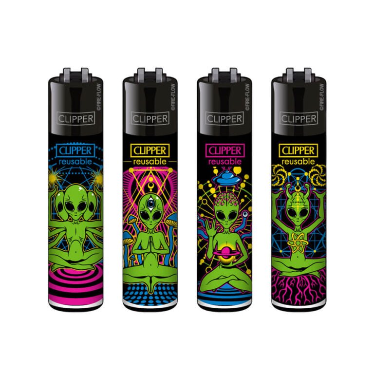Clipper Lighter Trippy Aliens - Plumes