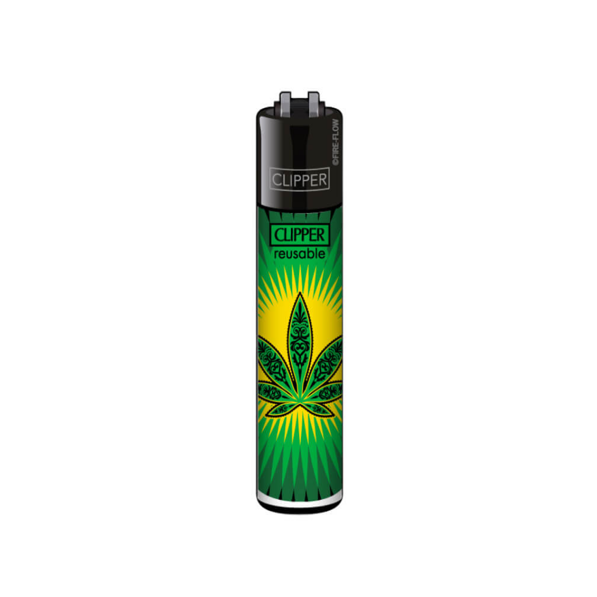 Clipper Classic Flash Green Leaves Lighter