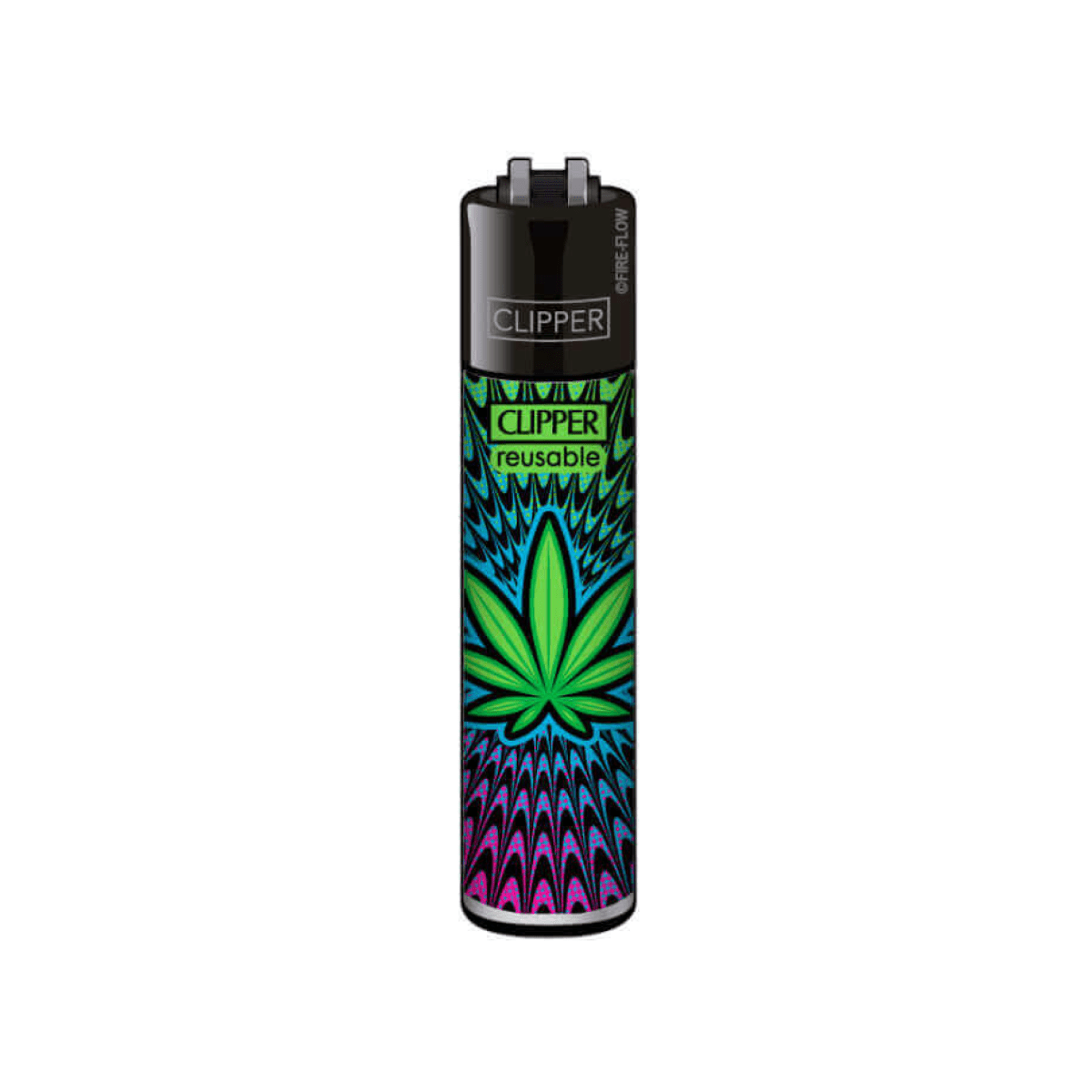 Clipper Classic Trippy Leaves Blue Lighter - Plumes