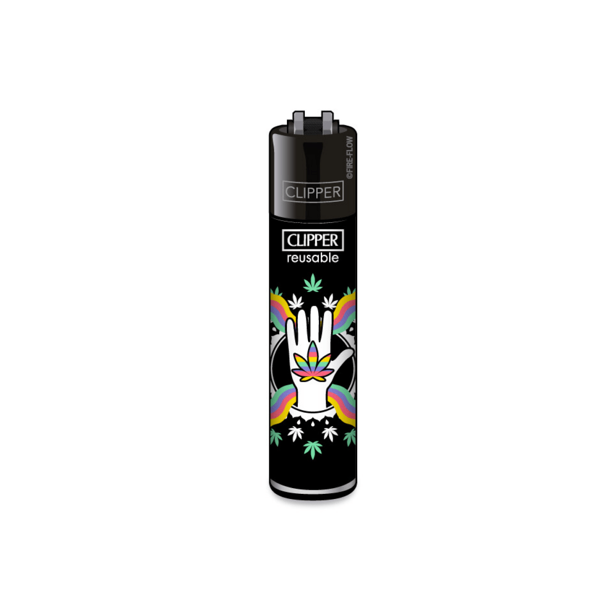 Clipper Classic 420 Rainbow Hand Lighter - Plumes