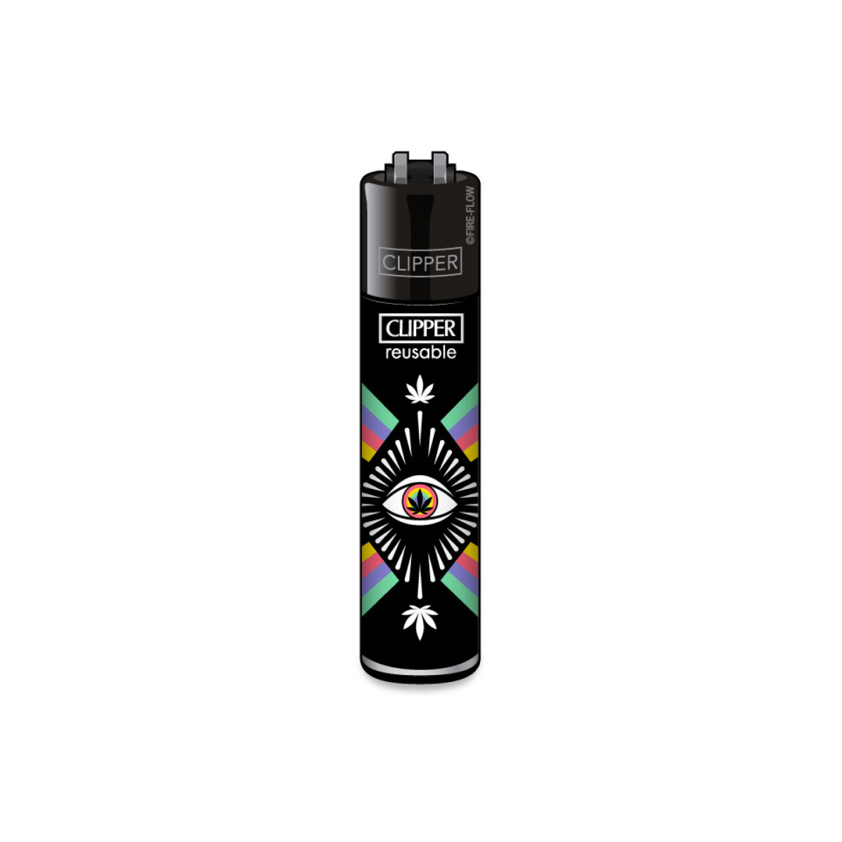Clipper Classic 420 Rainbow Eye Lighter - Plumes