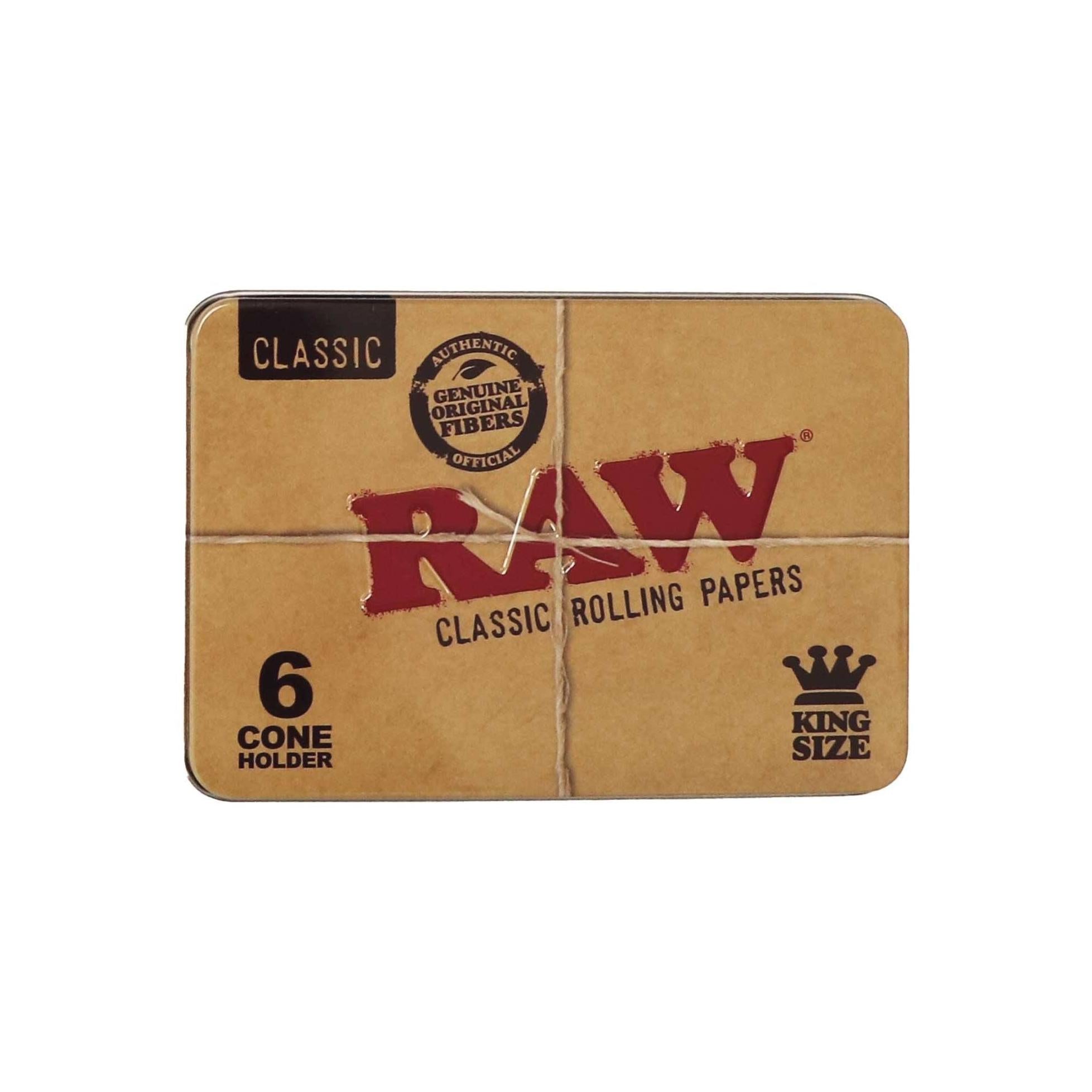 RAW Metal Tin Case For 6 King Size Cones