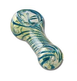 Black Leaf Glass Spoon Pipe 70mm