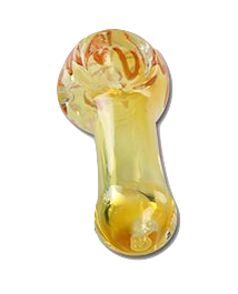 Black Leaf Glass Spoon Pipe 70mm