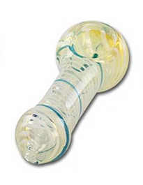 Black Leaf Glass Spoon Pipe 70mm