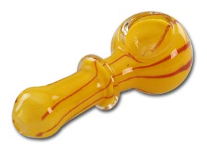 Black Leaf Glass Spoon Pipe 70mm