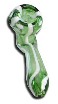 Black Leaf Glass Spoon Pipe 80-110mm