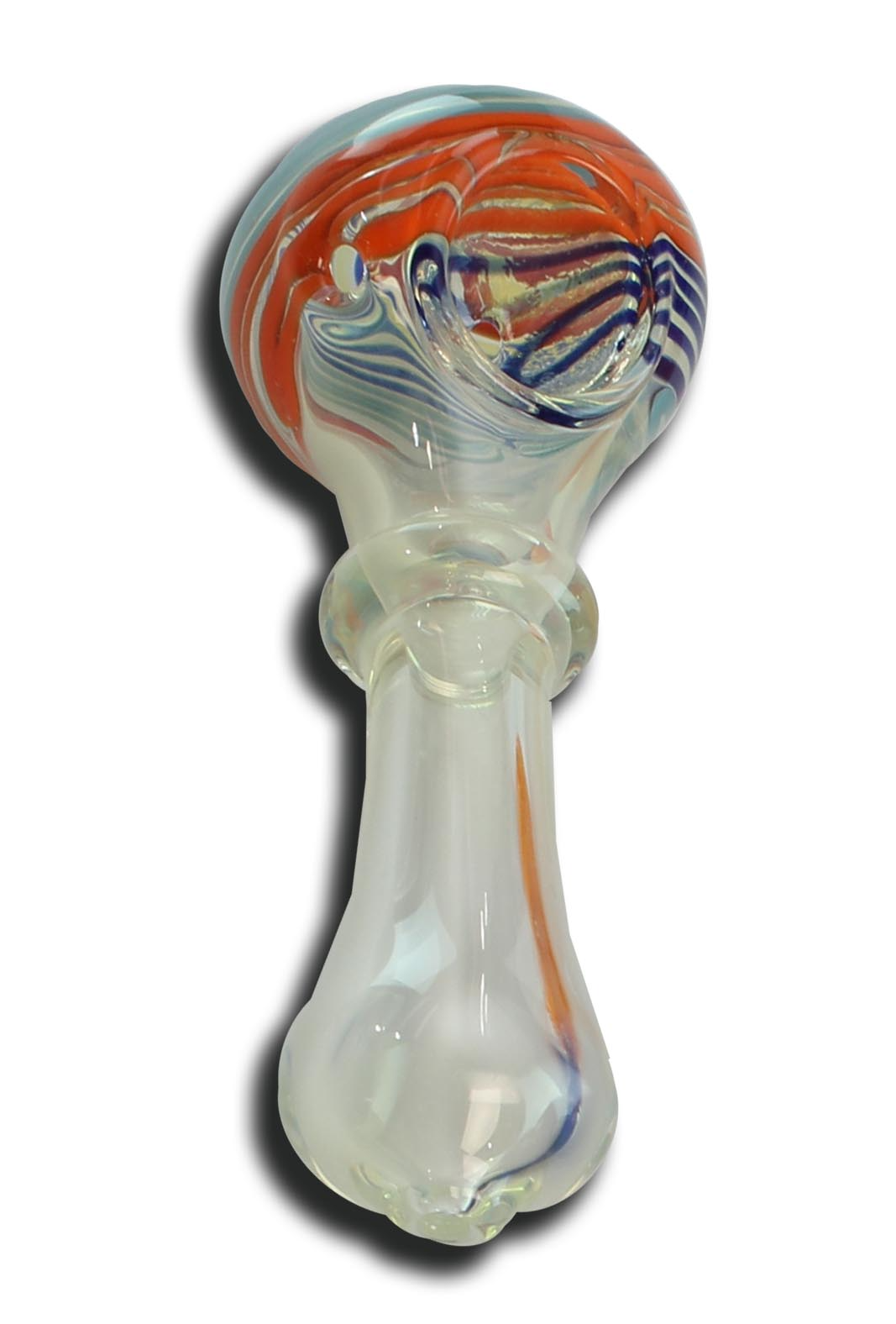 Black Leaf Glass Spoon Pipe 110mm