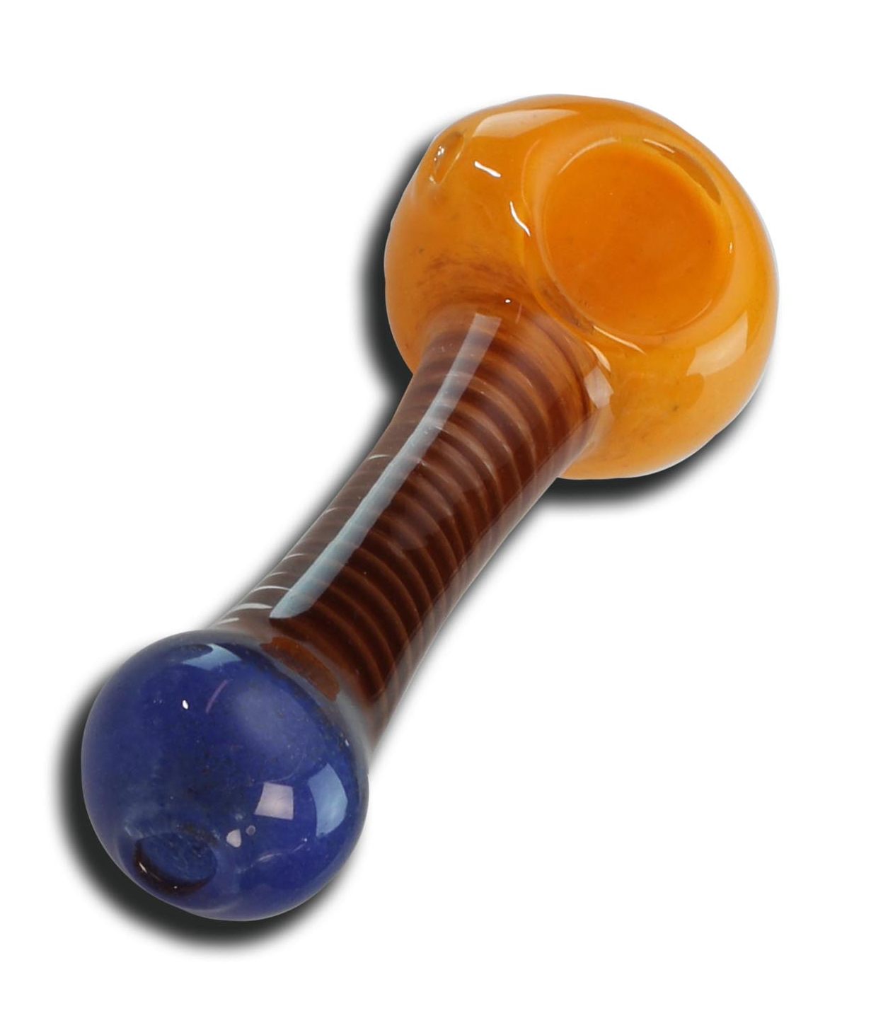 Black Leaf Glass Spoon Pipe 110mm