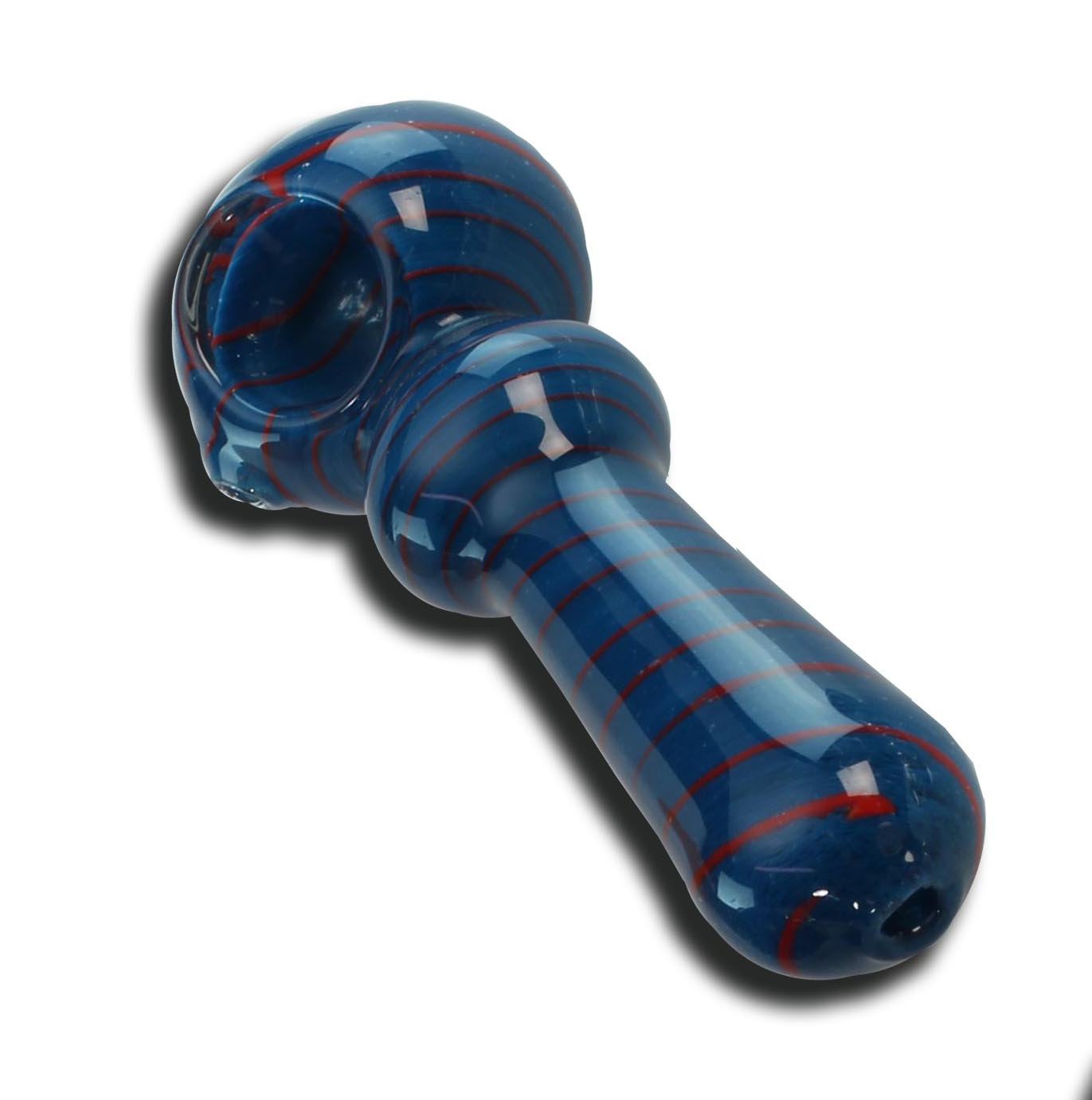 Black Leaf Glass Spoon Pipe 110mm