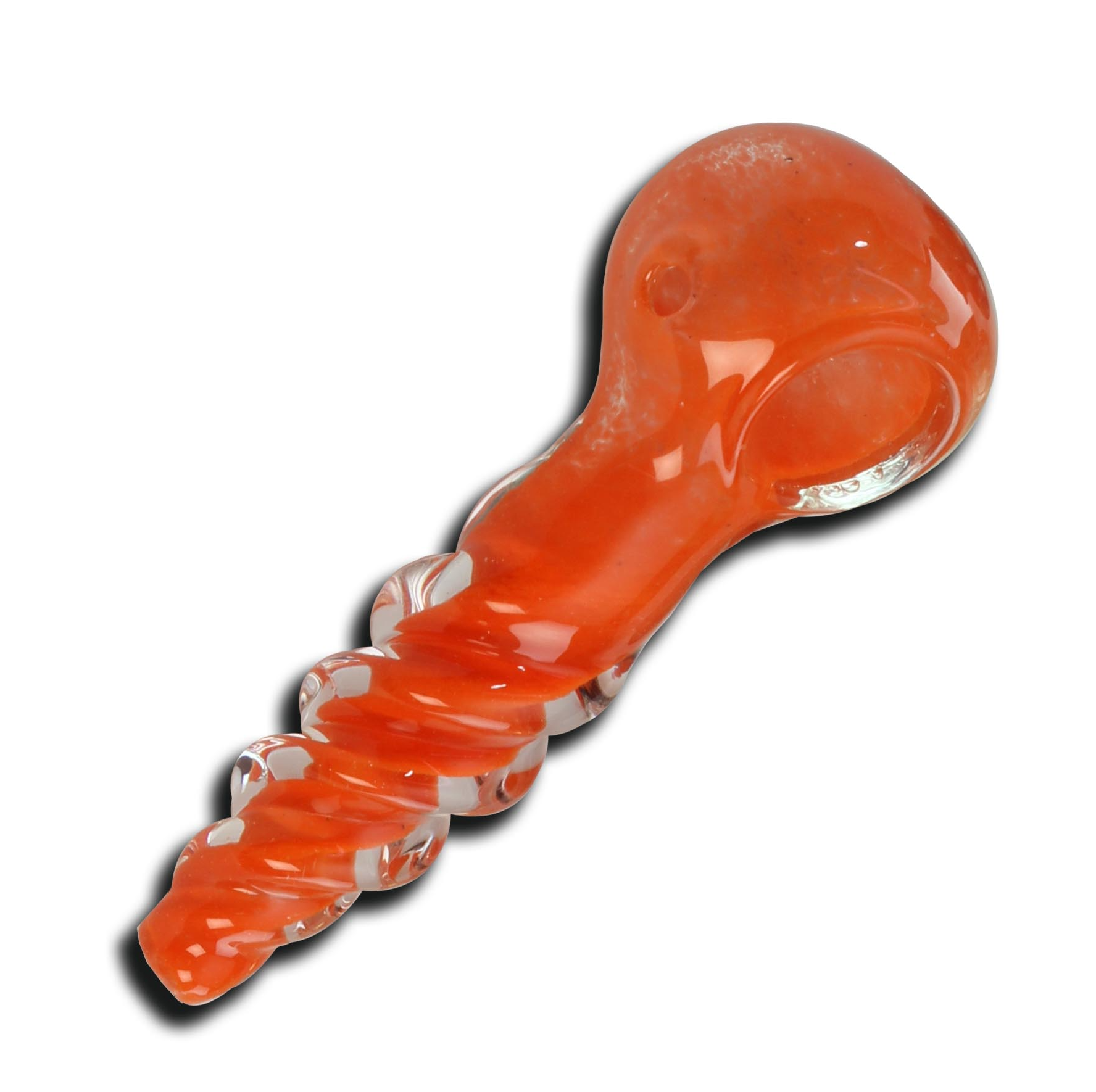 Black Leaf Glass Spoon Pipe 110-120mm