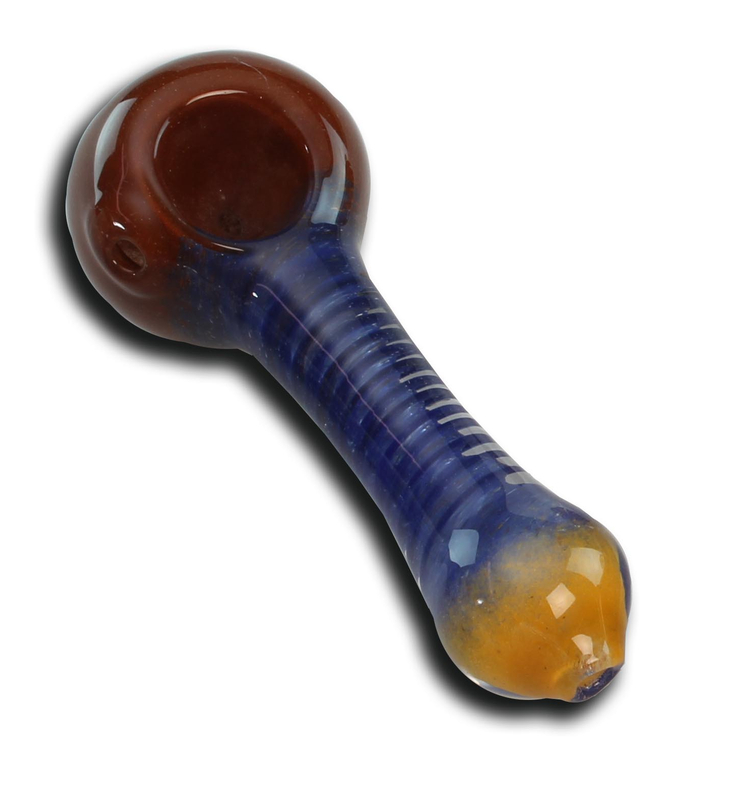 Black Leaf Glass Spoon Pipe 115-120mm