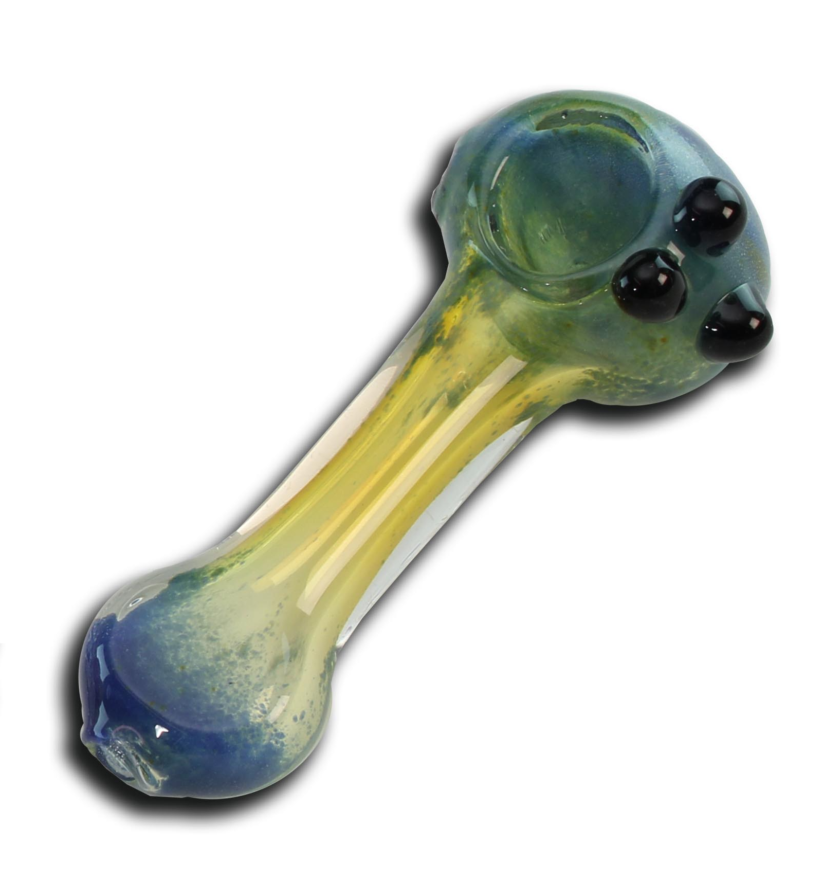 Black Leaf Glass Spoon Pipe 115-120mm