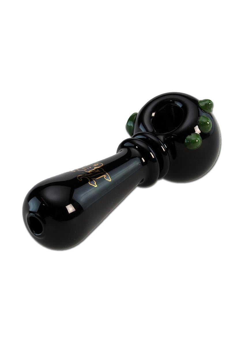 Black Leave Pipe Black and Green with Pimples 128mm