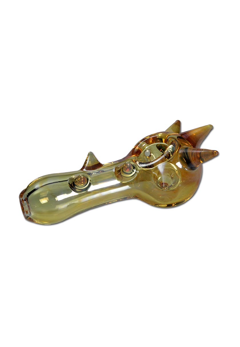 Black Leaf Glass Pipe 110mm