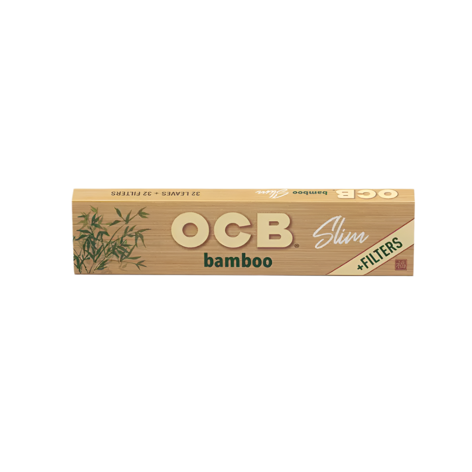 OCB Bamboo Papers King Size Slim + Tips Unbleached