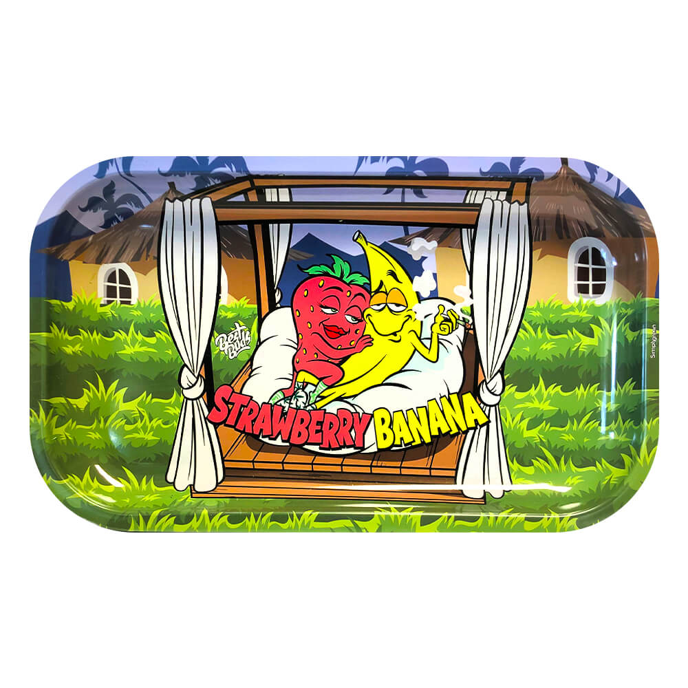 Best Buds Strawberry Banana Metal Rolling Tray