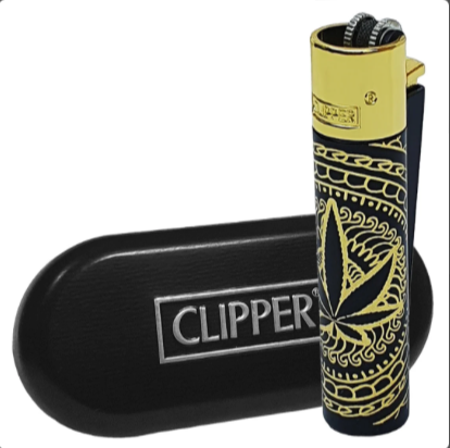 Clipper Premium Metal Lighter Leaves and Giftbox