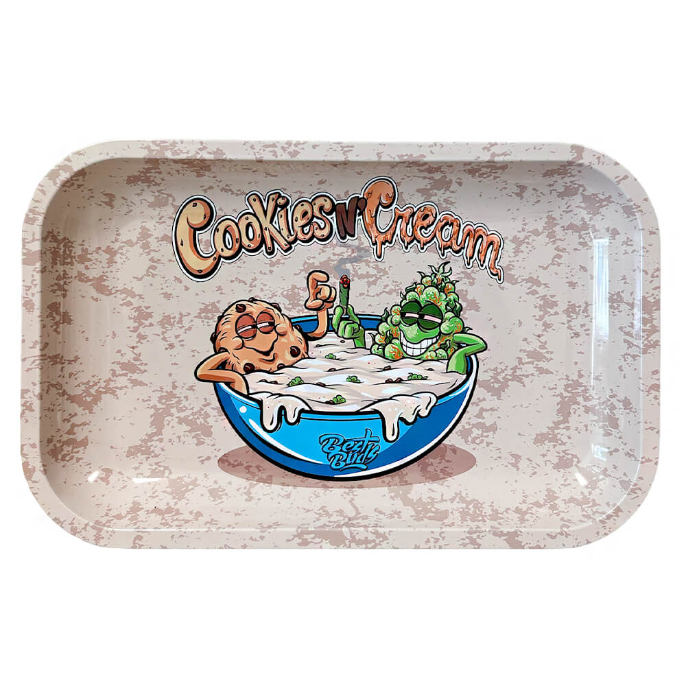 Best Buds Cookies And Cream Metal Rolling Tray