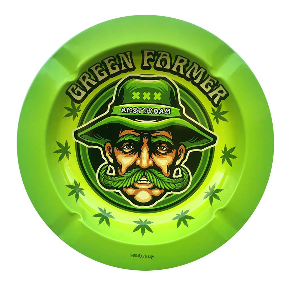 Best Buds Mr. Green Farmer Metal Ashtray