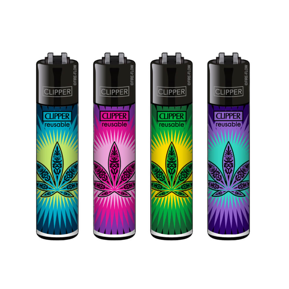 Clipper Classic Lighter Flash Leaves Set of 4