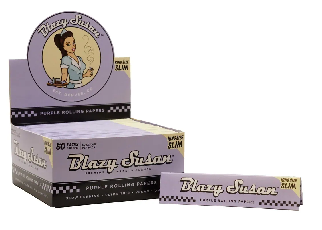 Blazy Susan Purple King Size Slim Rolling Papers