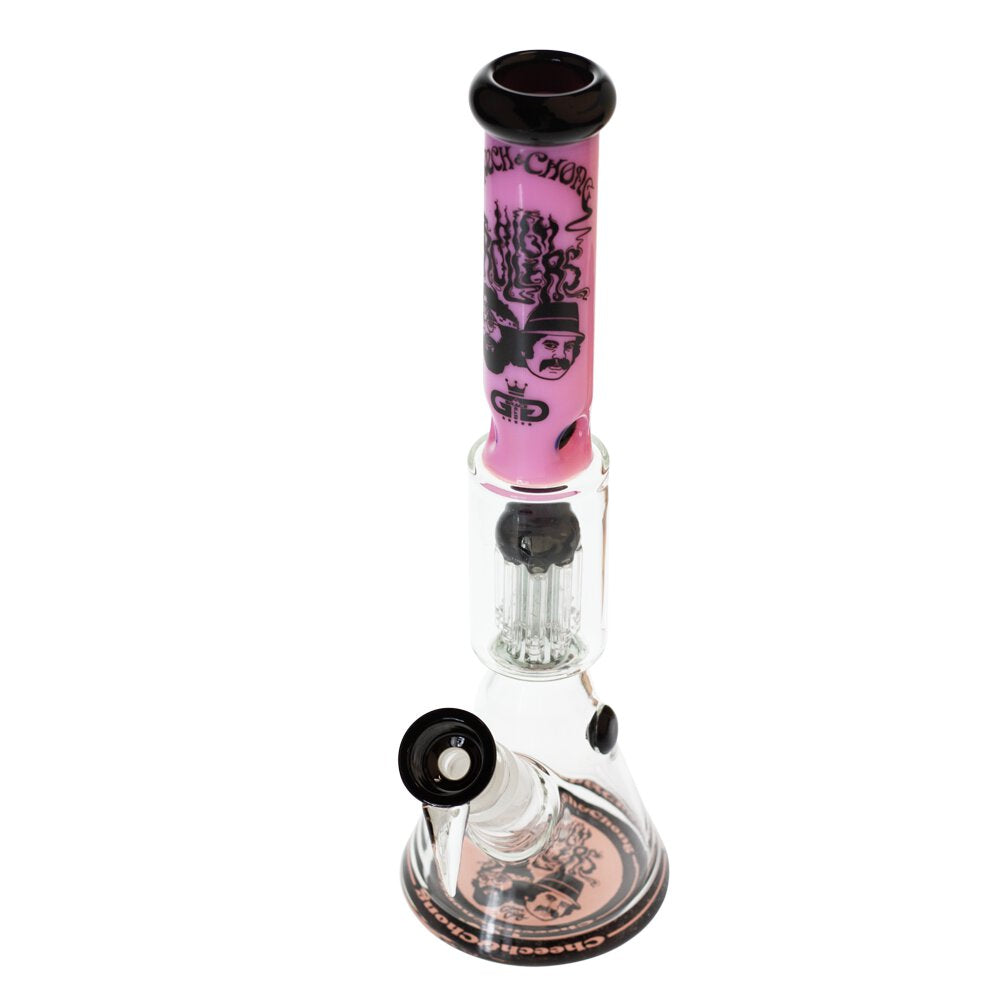 Grollz Cheech & Chong Smoking Brothers Black Beaker Chillum Slit Bong 35cm