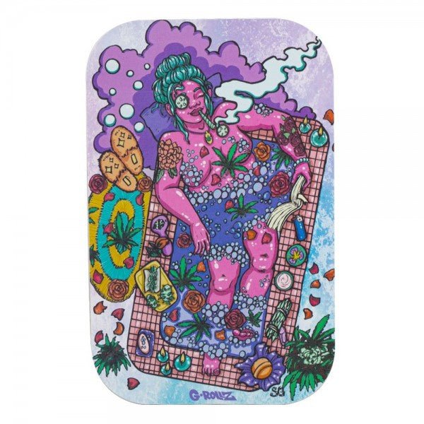 G - Rollz Canna Bath Tray Cover - Plumes