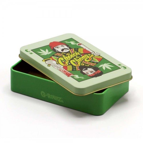 G - Rollz | Cheech & Chong 'Playing Cards' Large Storage Box - Plumes