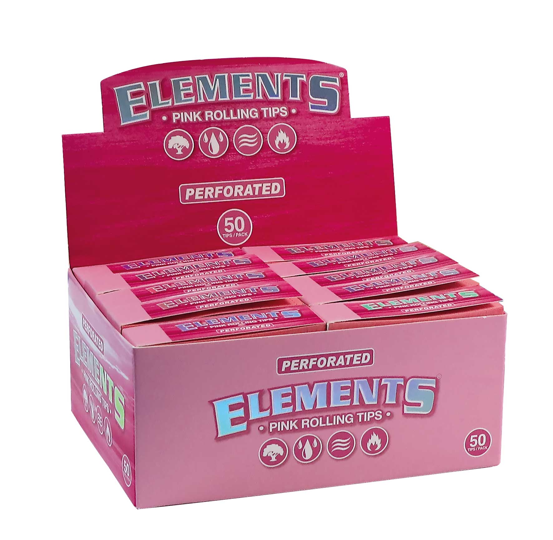 ELEMENTS Pink Perforated Tips