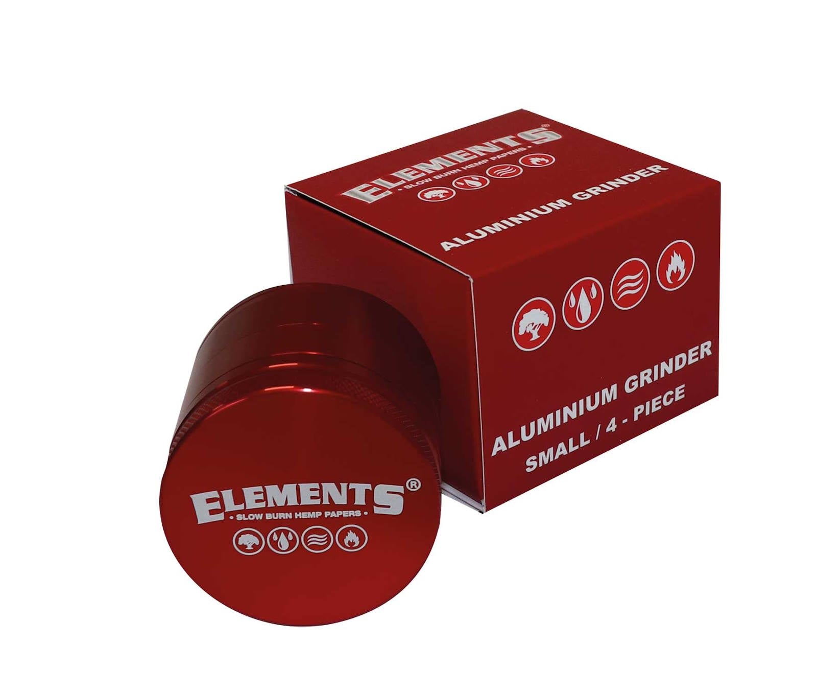 ELEMENTS Red Aluminium 4 Piece Grinder