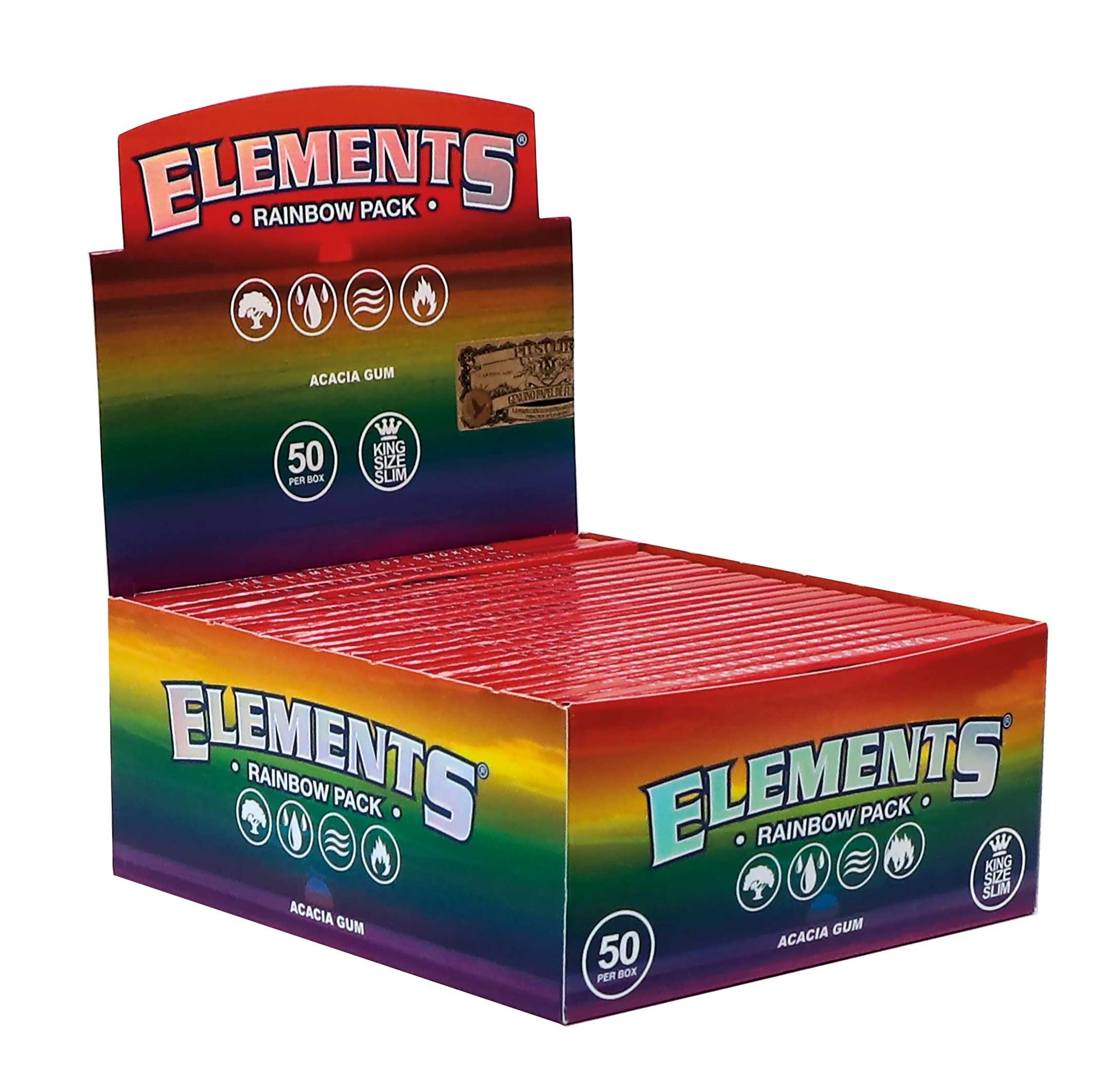 ELEMENTS Rainbow King Size Slim Rolling Papers