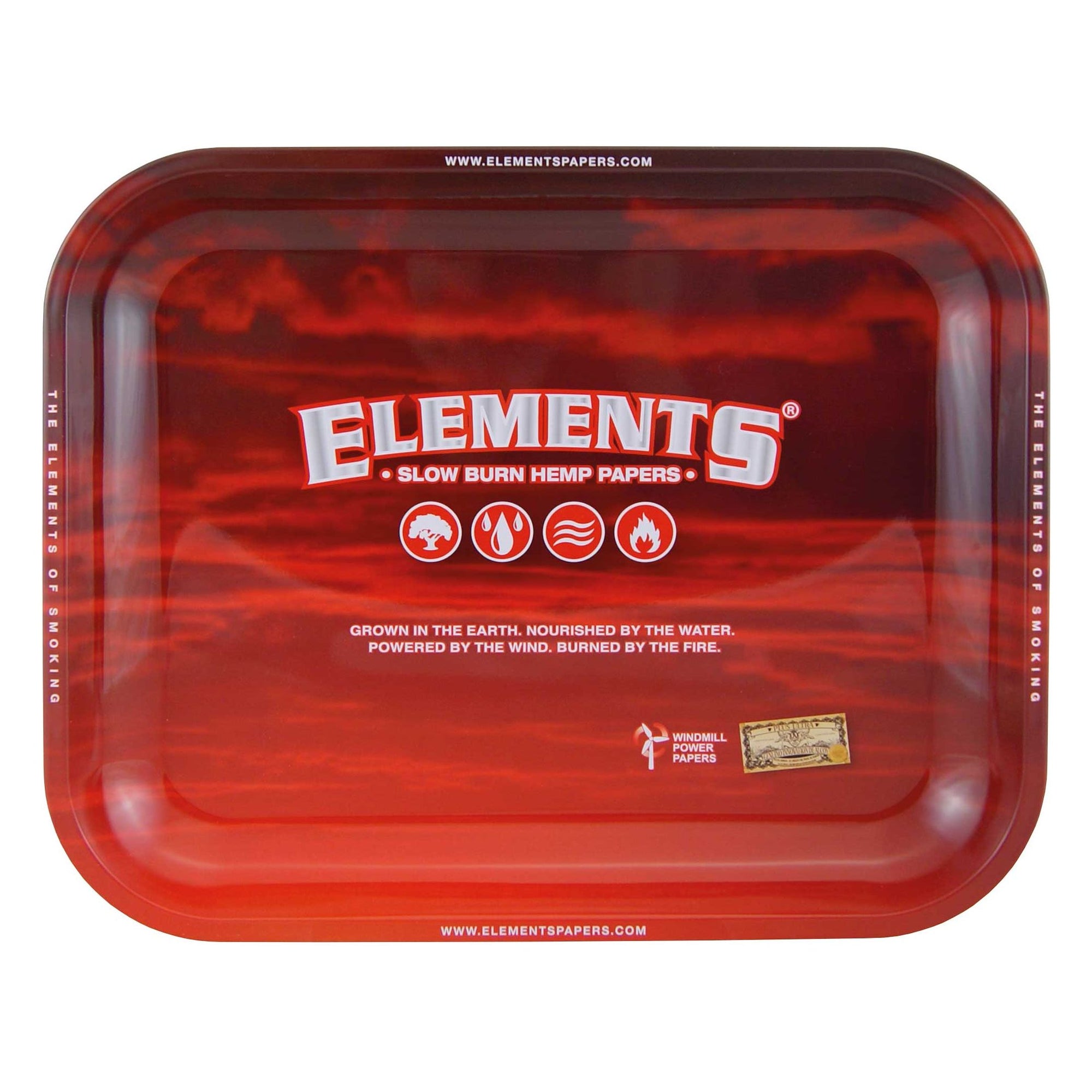 ELEMENTS Red Metal Rolling Tray