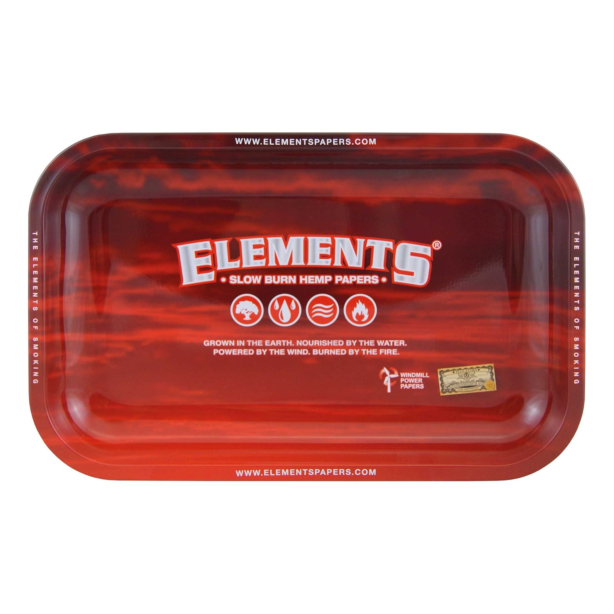 ELEMENTS Red Metal Rolling Tray