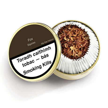 James J. Fox Squires 50g Tin Pipe Tobacco on white background