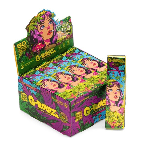 G-Rollz Green Hemp 'Jungle' King Size Papers + Tips