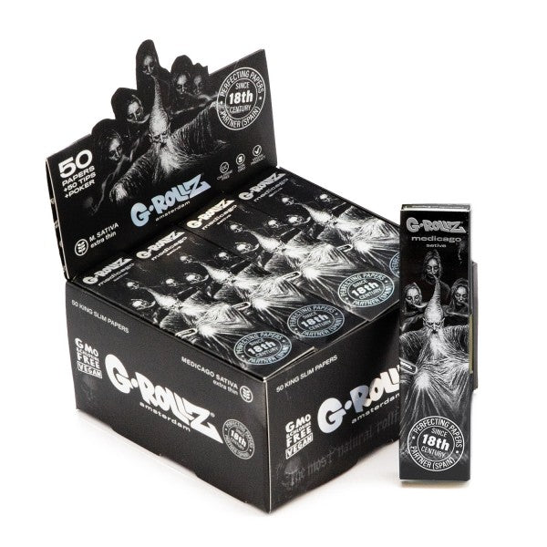G-Rollz Medicago 'Wizard' King Size Papers + Tips - Plumes