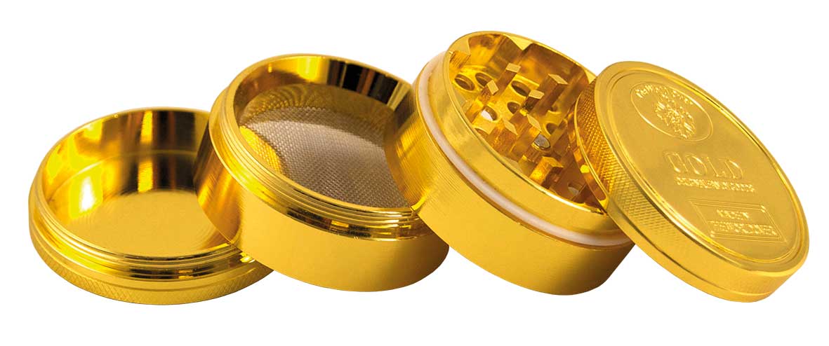 Plumes Gold 48mm 4 Part Metal Grinder