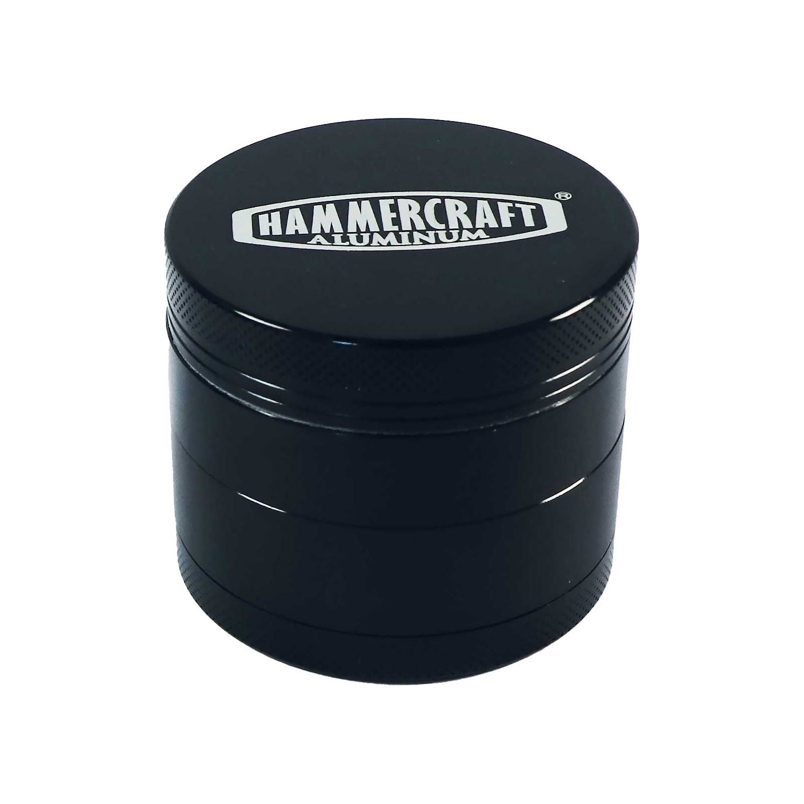 Hammercraft 4 Part Aluminium 54mm Black Grinder With Bag