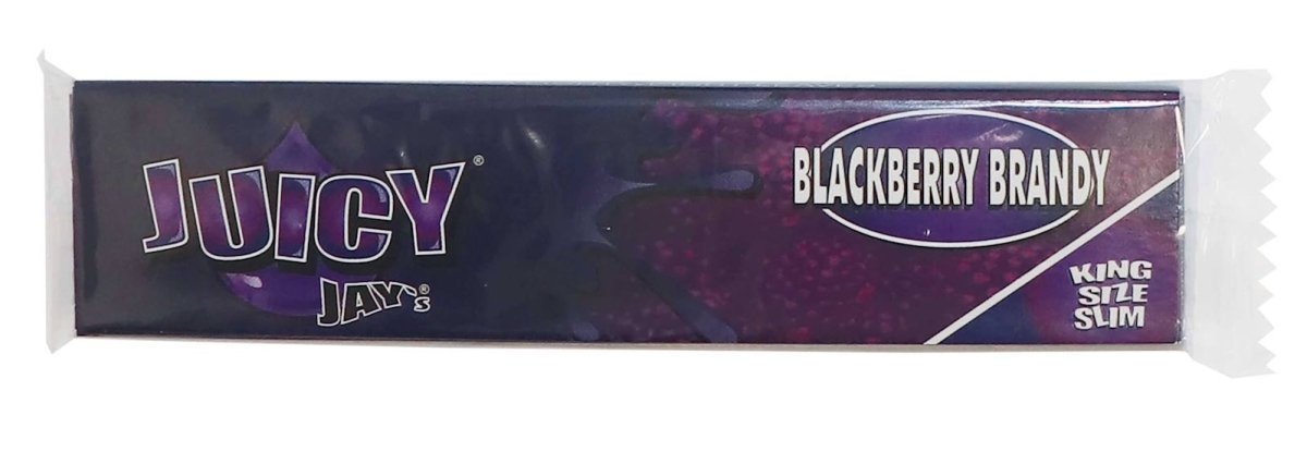 Juicy Jay's Blackberry Brandy King Size Slim Rolling Papers - Plumes