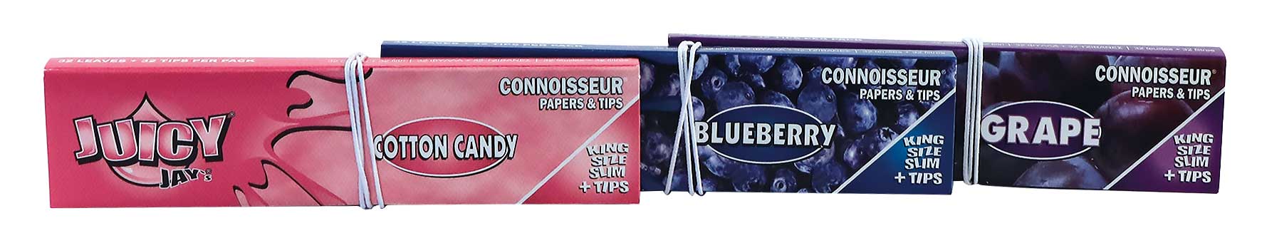 Juicy Jay's Connoisseur Flavoured King Size Slim Rolling Papers + Tips