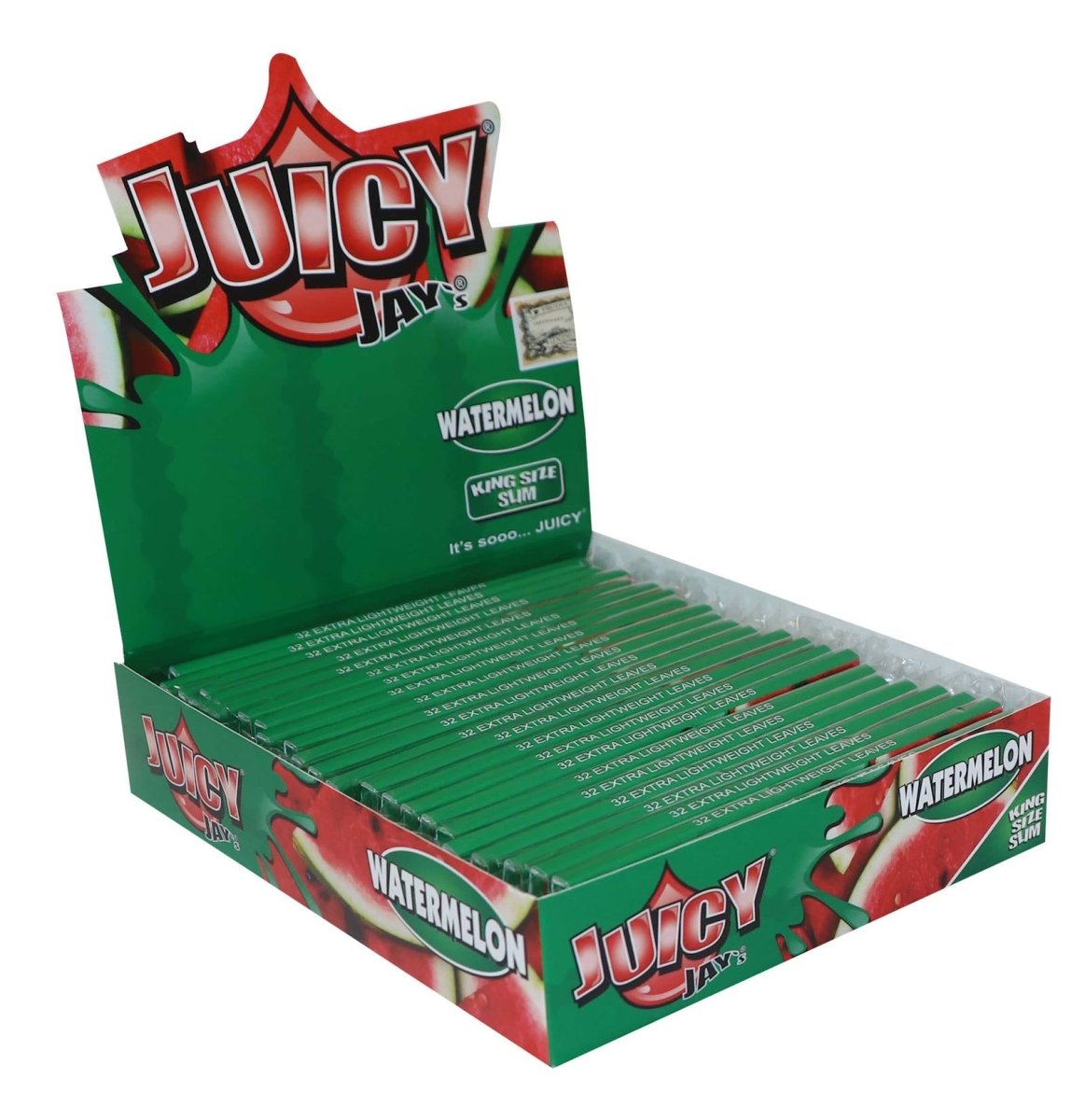 Juicy Jay's Watermelon King Size Slim Rolling Papers - Plumes