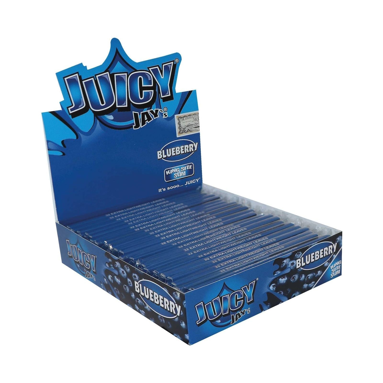 Juicy Jay's Blueberry King Size Slim Rolling Papers 32 Leaves