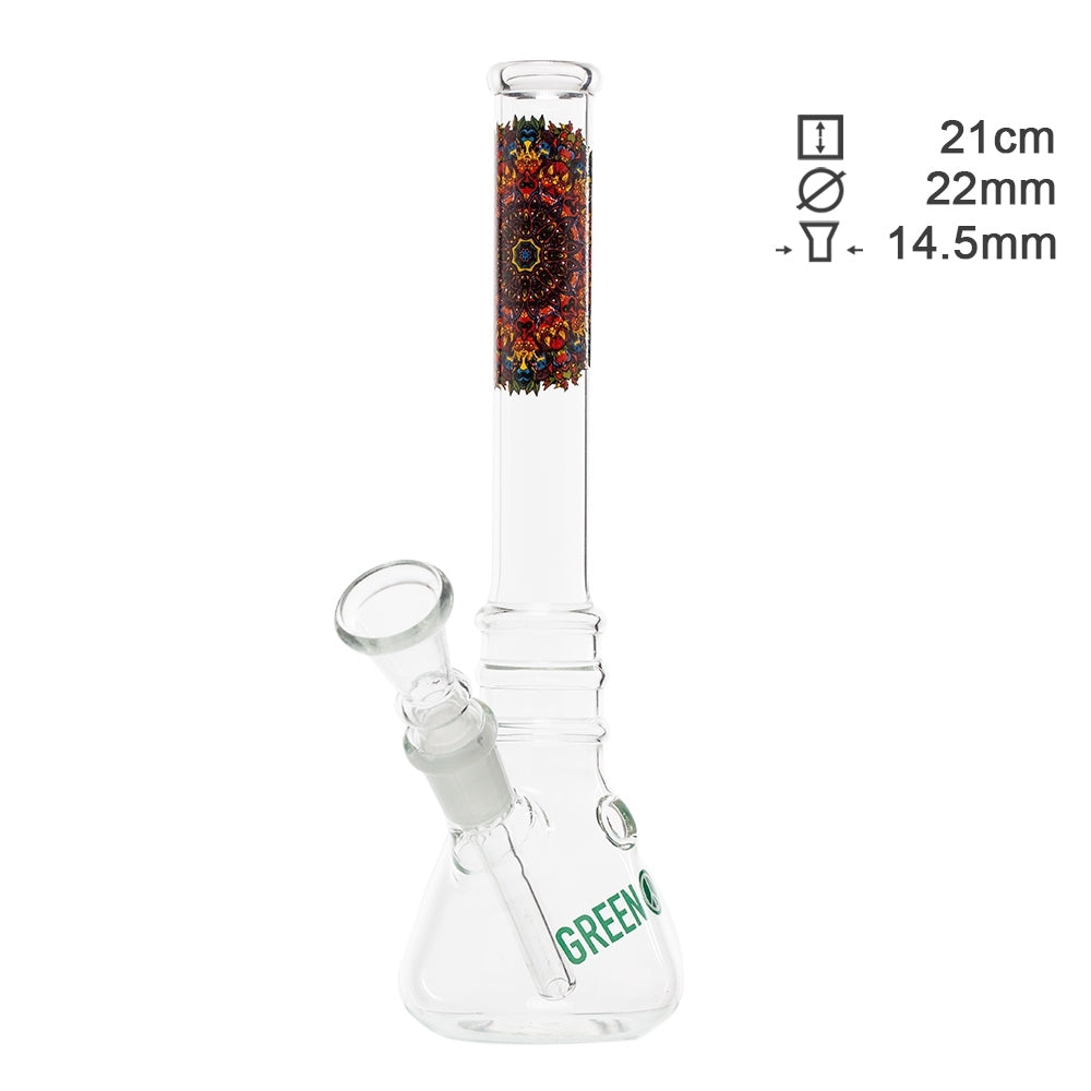 Greenline Mandala Glass Bong 21cm