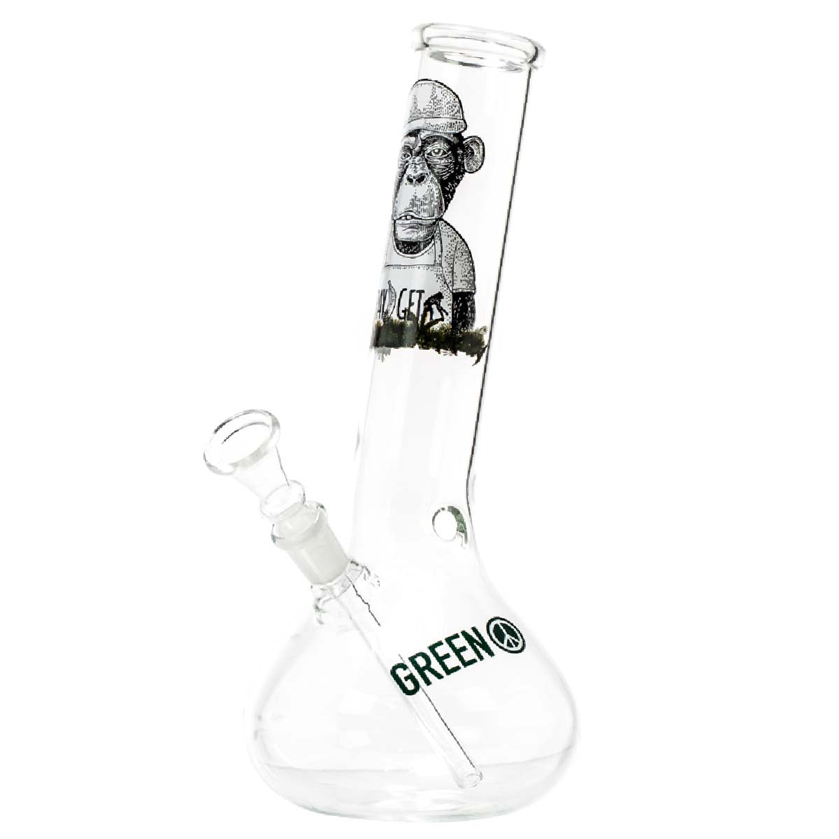 Greenline Glass Bong  Monkey 25cm