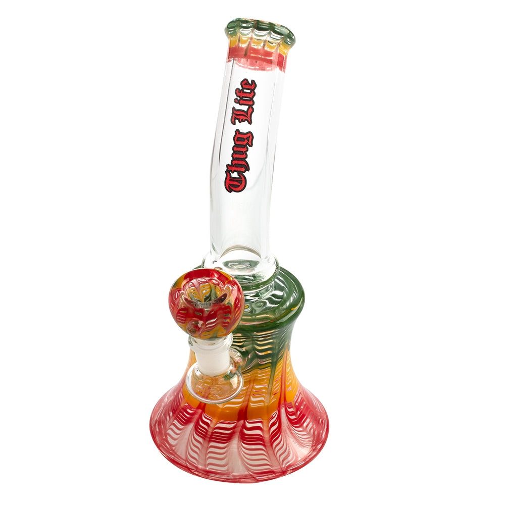 Thug Life Bent Neck Series Glass Bong H: 22cm - Ø: 28mm - SG: 14.5mm