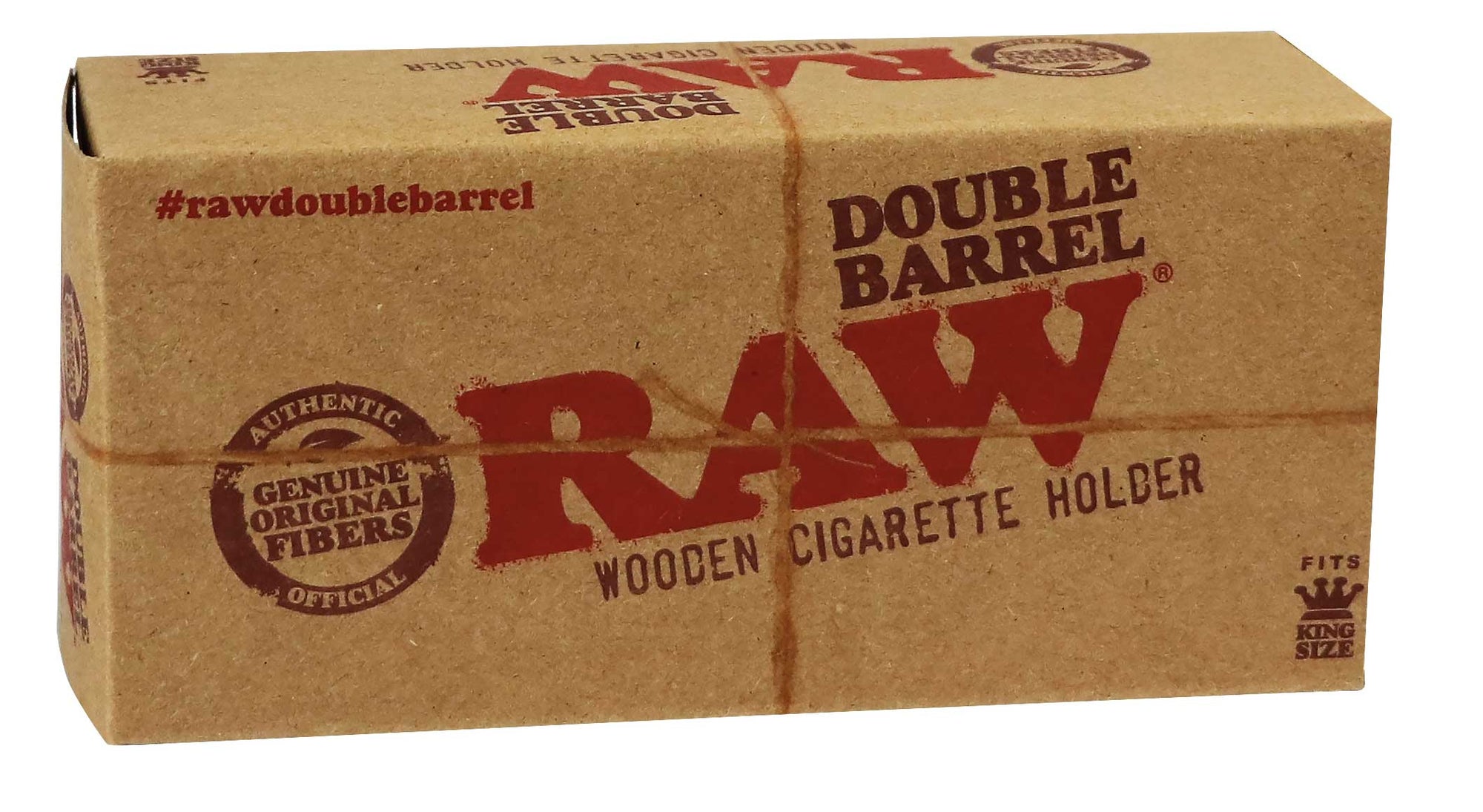 RAW Wooden Double Barrel King Size Cone Holder