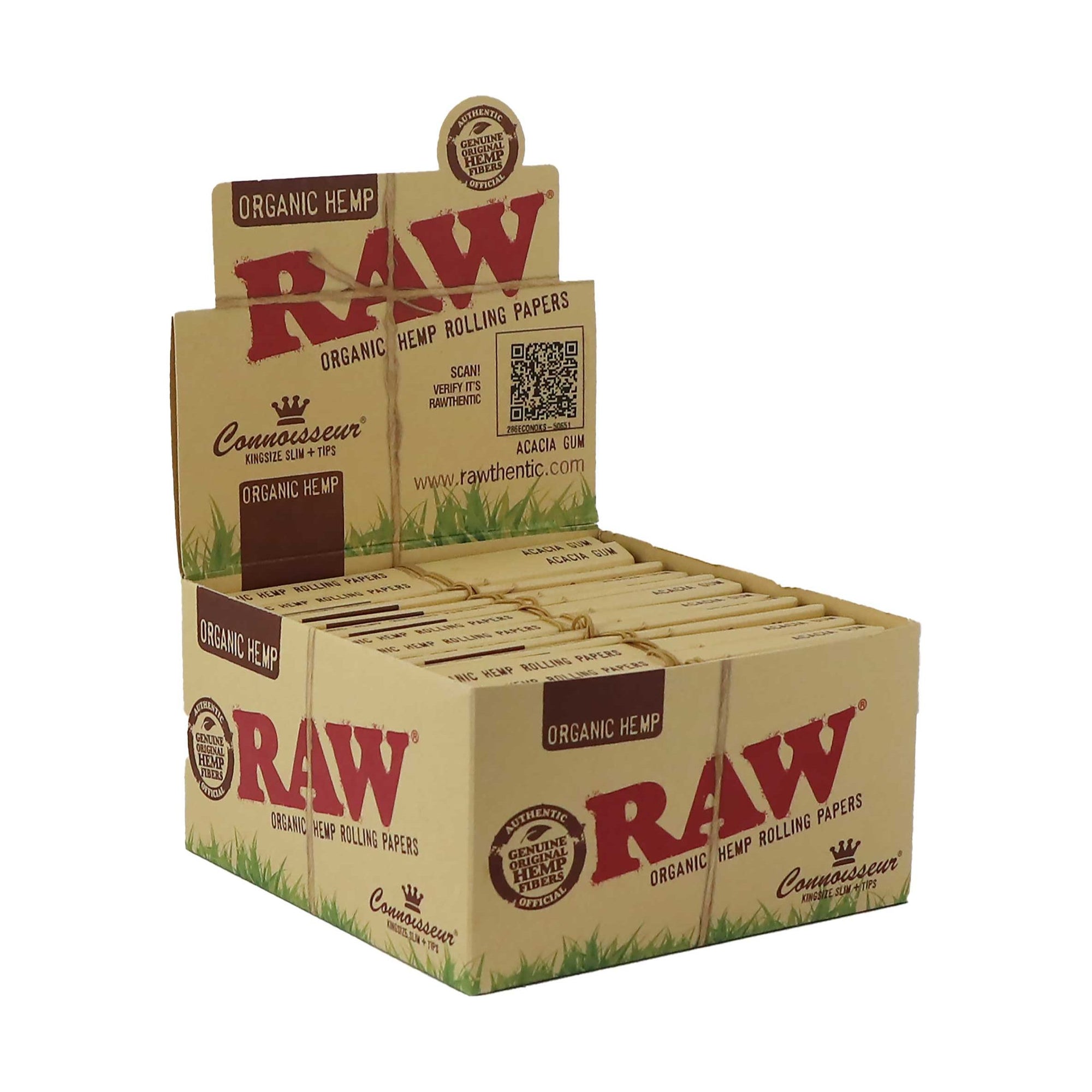 RAW Organic Connoisseur King Size Slim Rolling Papers + Tips