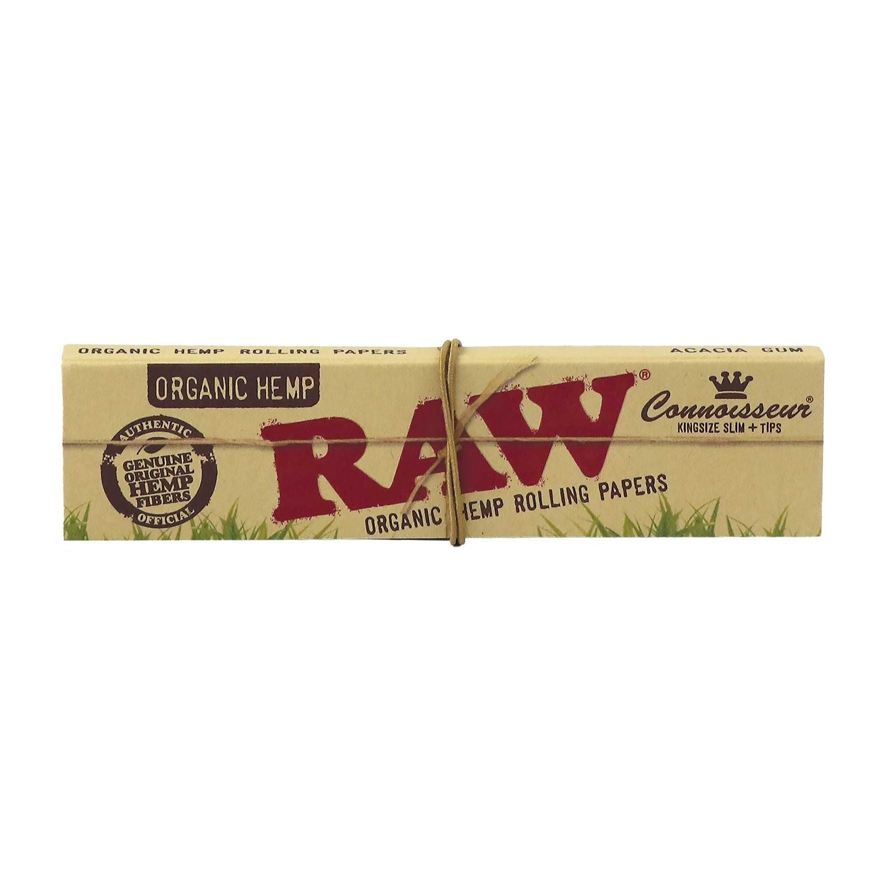 RAW Organic Connoisseur King Size Slim Rolling Papers + Tips